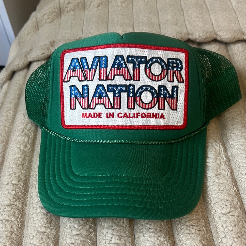 Aviator Nation Green Mesh Cap